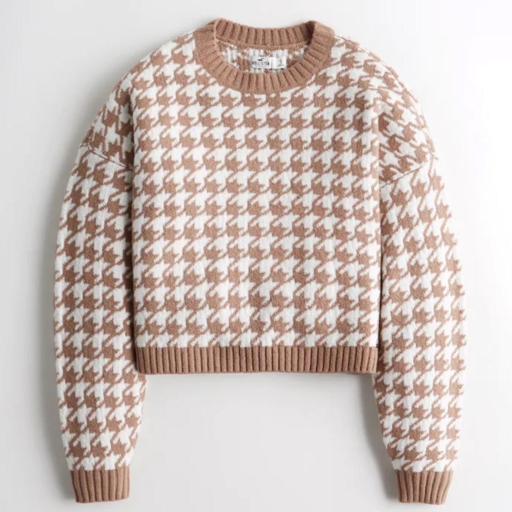 Oversized Houndstooth Sweater